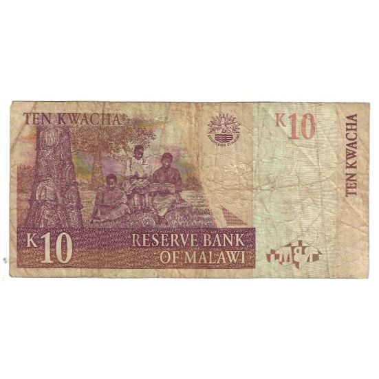 Banknote, Malawi, 10 Kwacha, 1997, 1997-07-01, KM:37, VF(20-25)