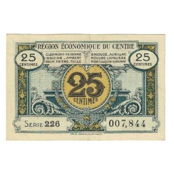 France, Région centre, 25 Centimes, EF(40-45), Pirot:40-1