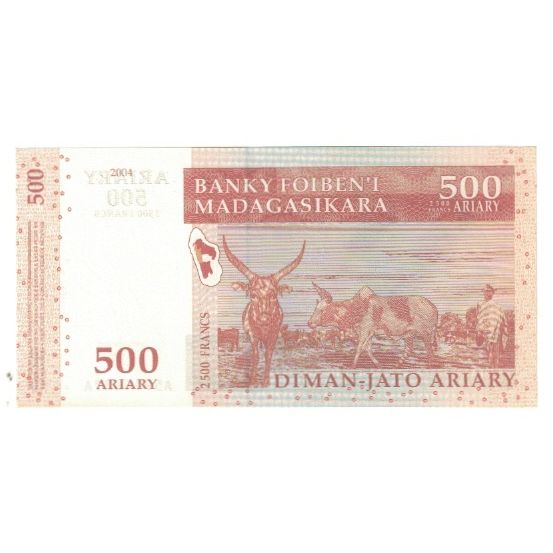 Banknote, Madagascar, 500 Ariary, KM:88b, UNC(65-70)