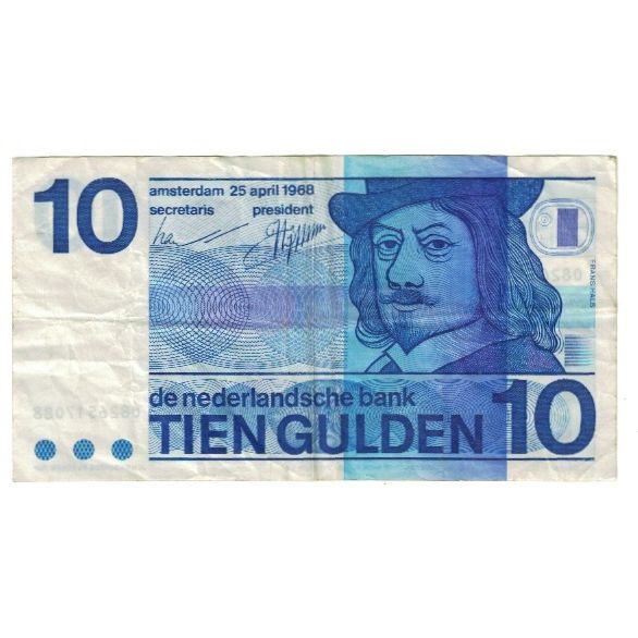 Biljet, Nederland, 10 Gulden, 1968, 1968-04-25, KM:91b, TTB