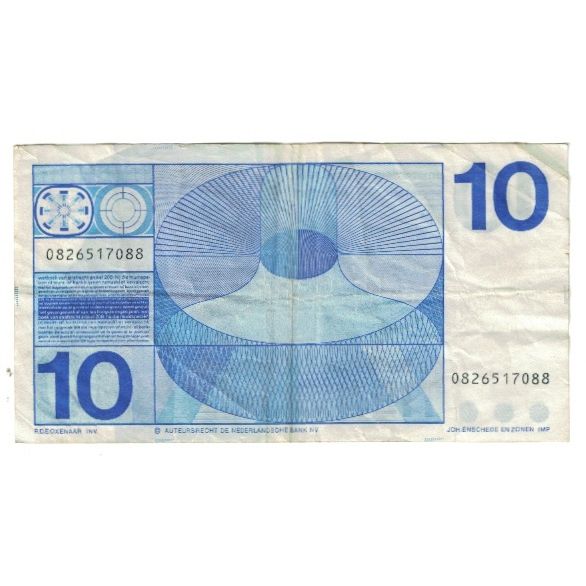 Biljet, Nederland, 10 Gulden, 1968, 1968-04-25, KM:91b, TTB
