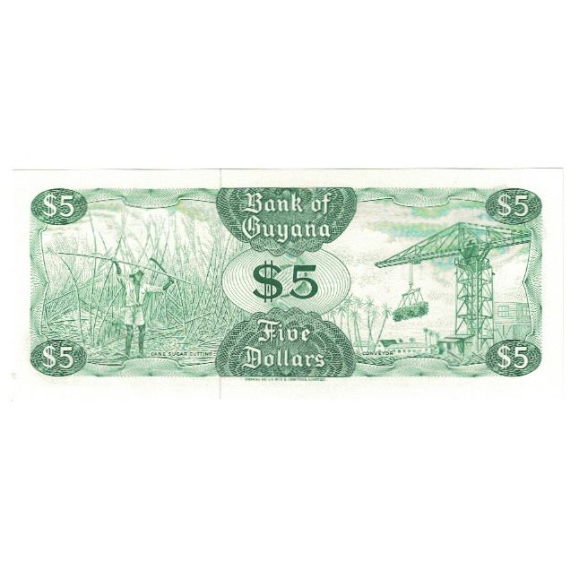Banknote, Guyana, 5 Dollars, KM:22d, UNC(65-70)