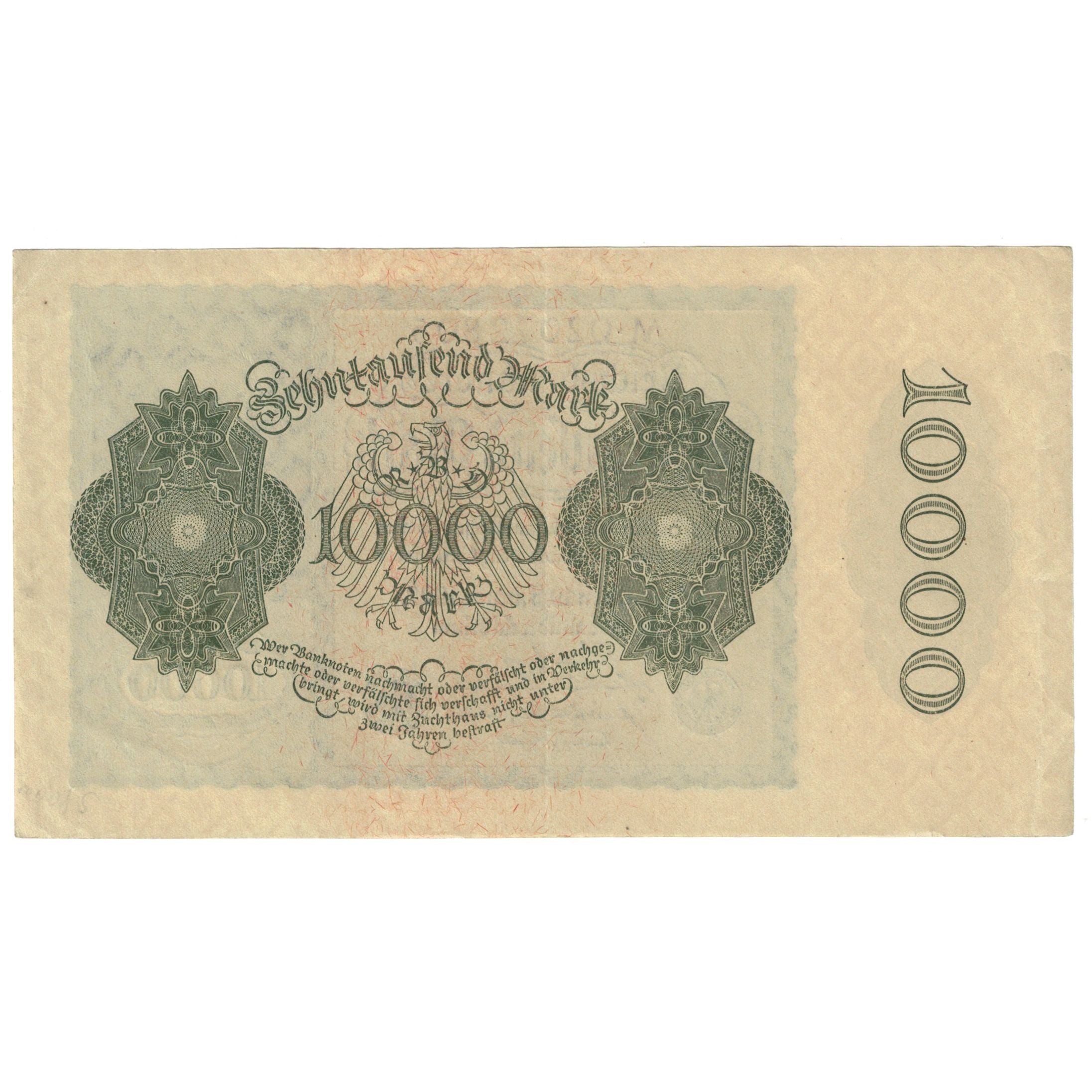 Banknote, Germany, 10,000 Mark, 1922, 1922-01-19, KM:70, AU(50-53)
