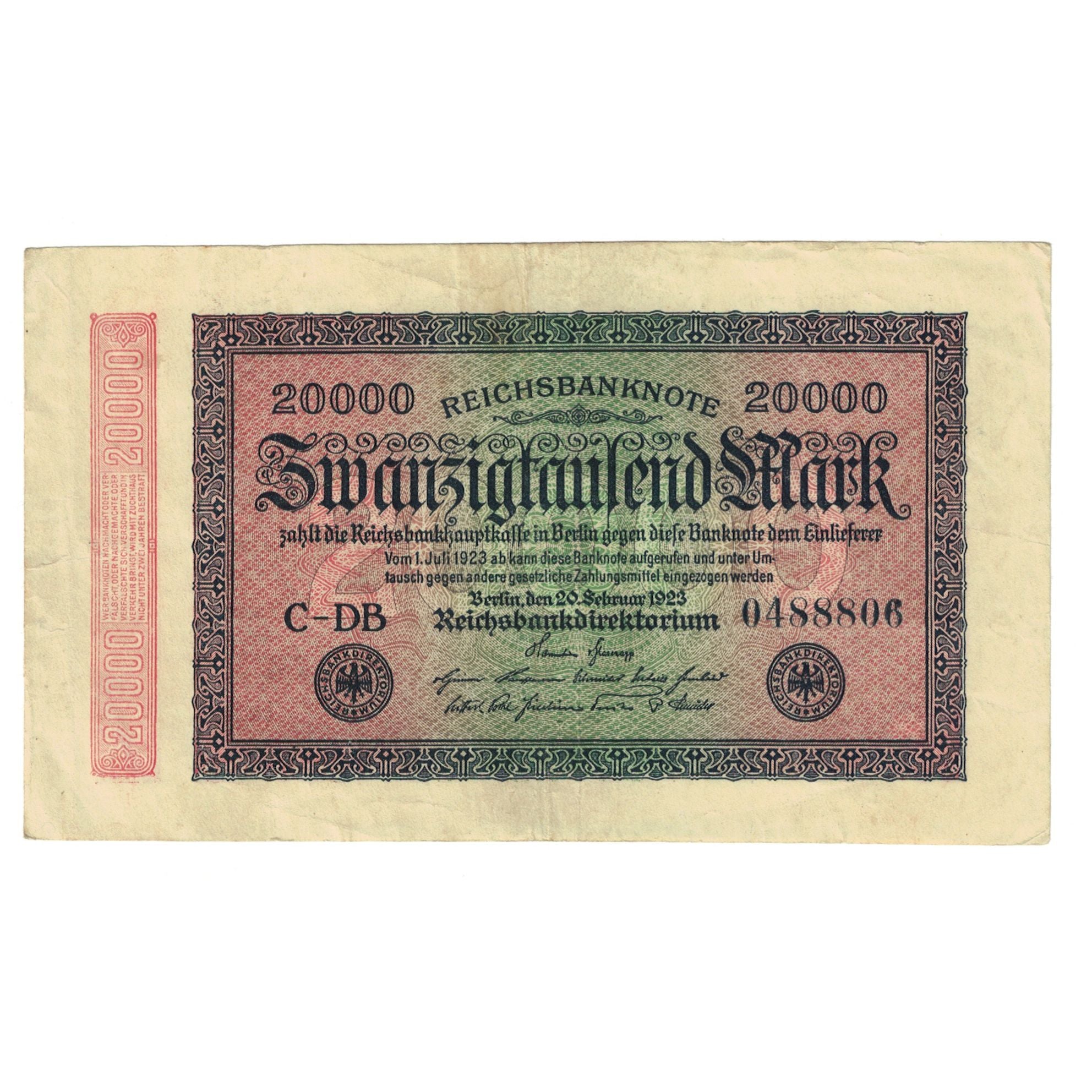 Banknote, Germany, 20,000 Mark, 1923, 1923-09-20, KM:85a, EF(40-45)
