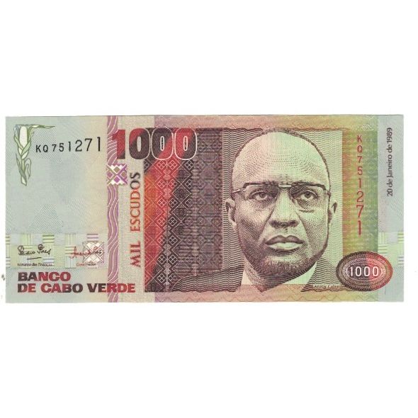 Nota, Cabo Verde, 1000 Escudos, 1989, 1989-01-20, KM:60a, UNC(65-70)