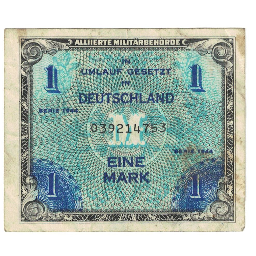 Biljet, Duitsland, 1 Mark, 1944, KM:192a, TB+