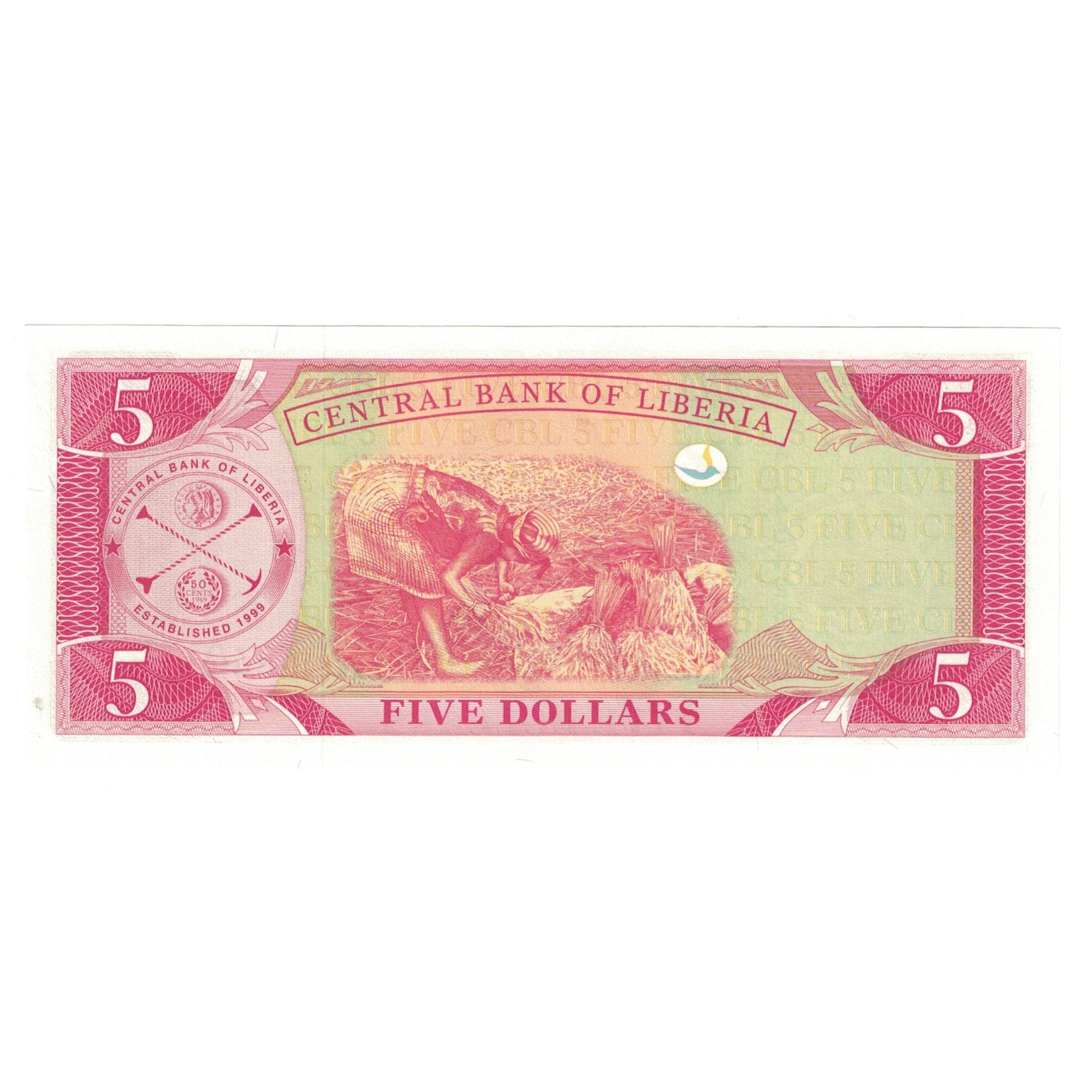 Billete, 5 Dollars, 2003, Liberia, KM:26c, UNC