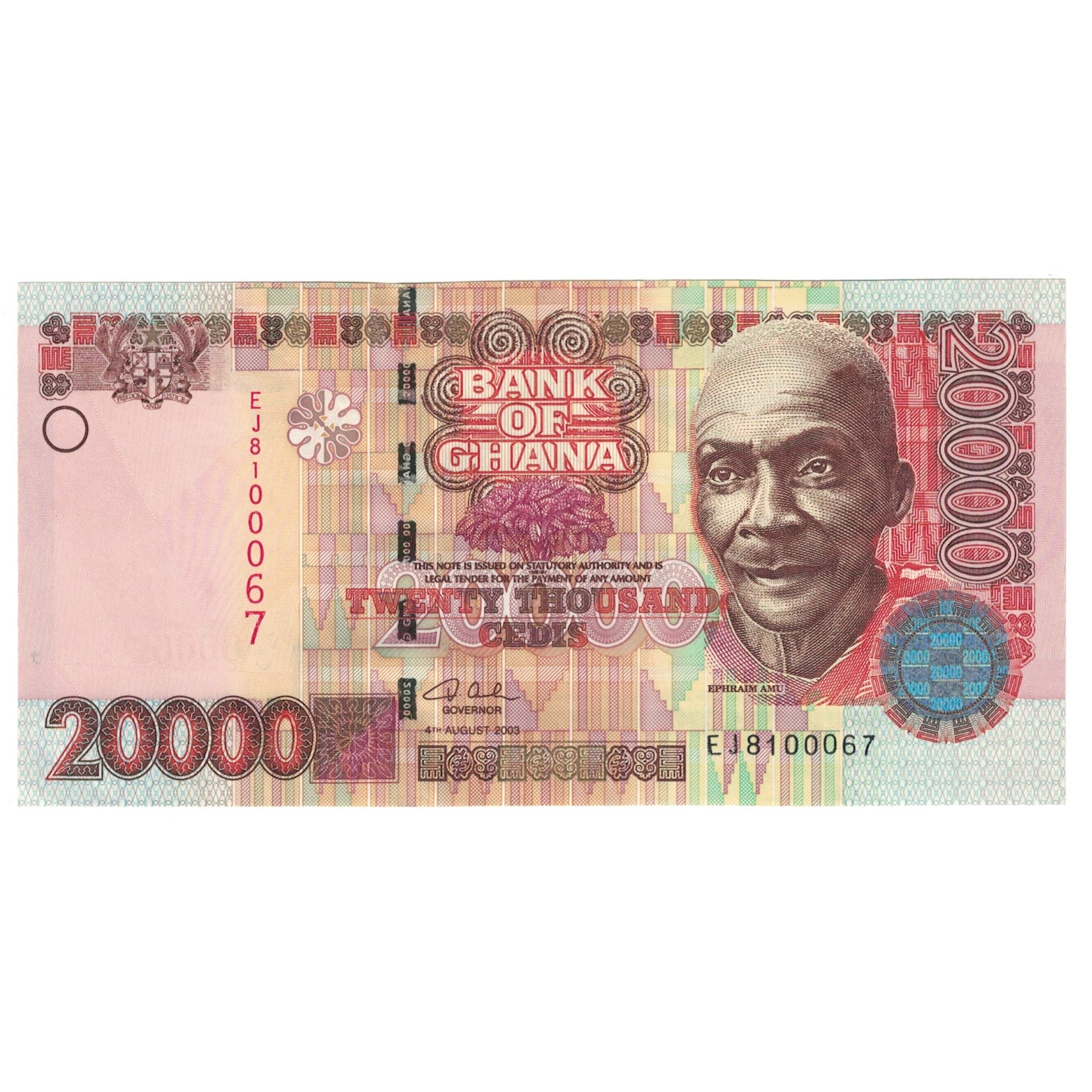 Billete, 20,000 Cedis, 2003, Ghana, 2003-08-04, KM:36a, UNC