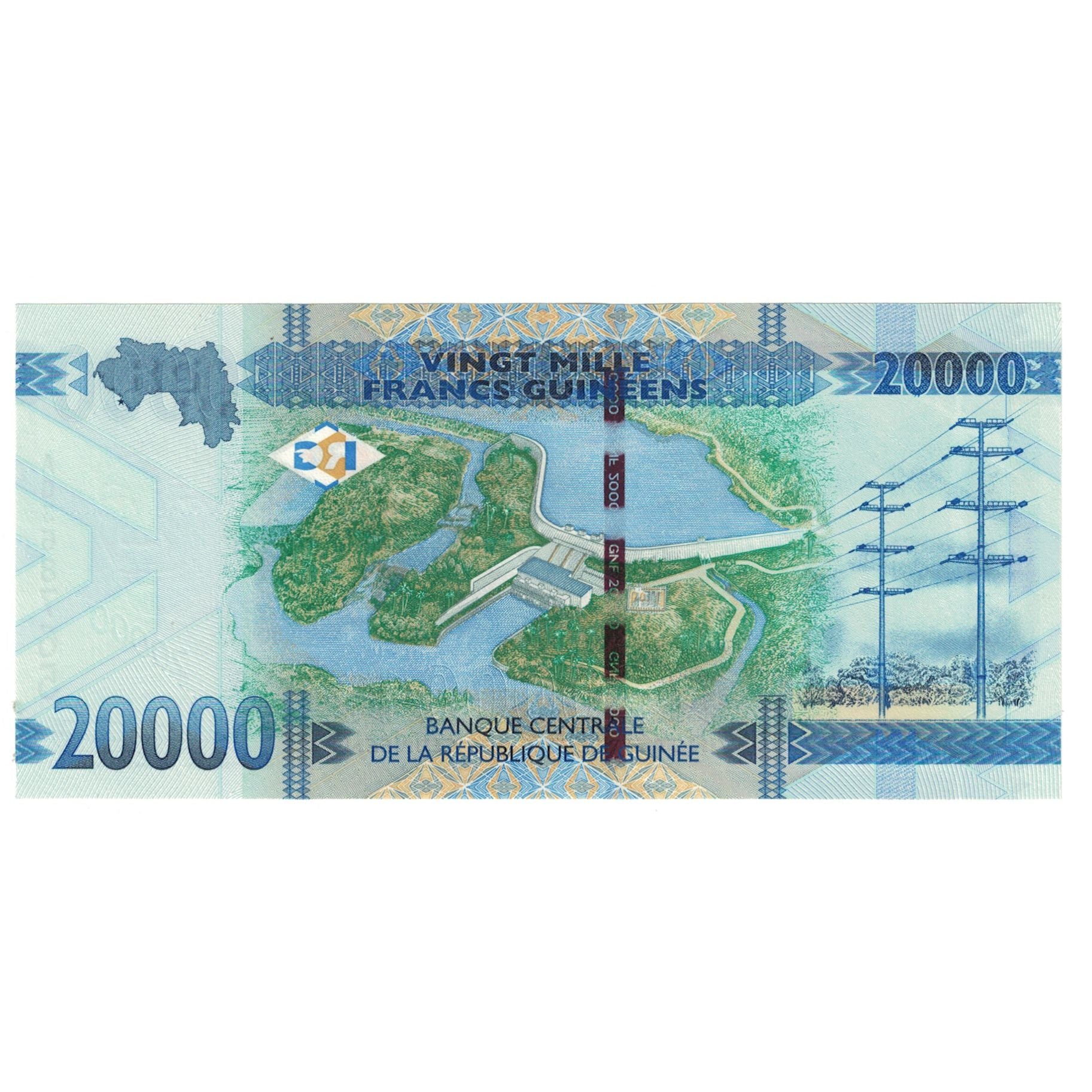 Geldschein, Guinea, 20000 Francs, 2015, KM:47, UNZ