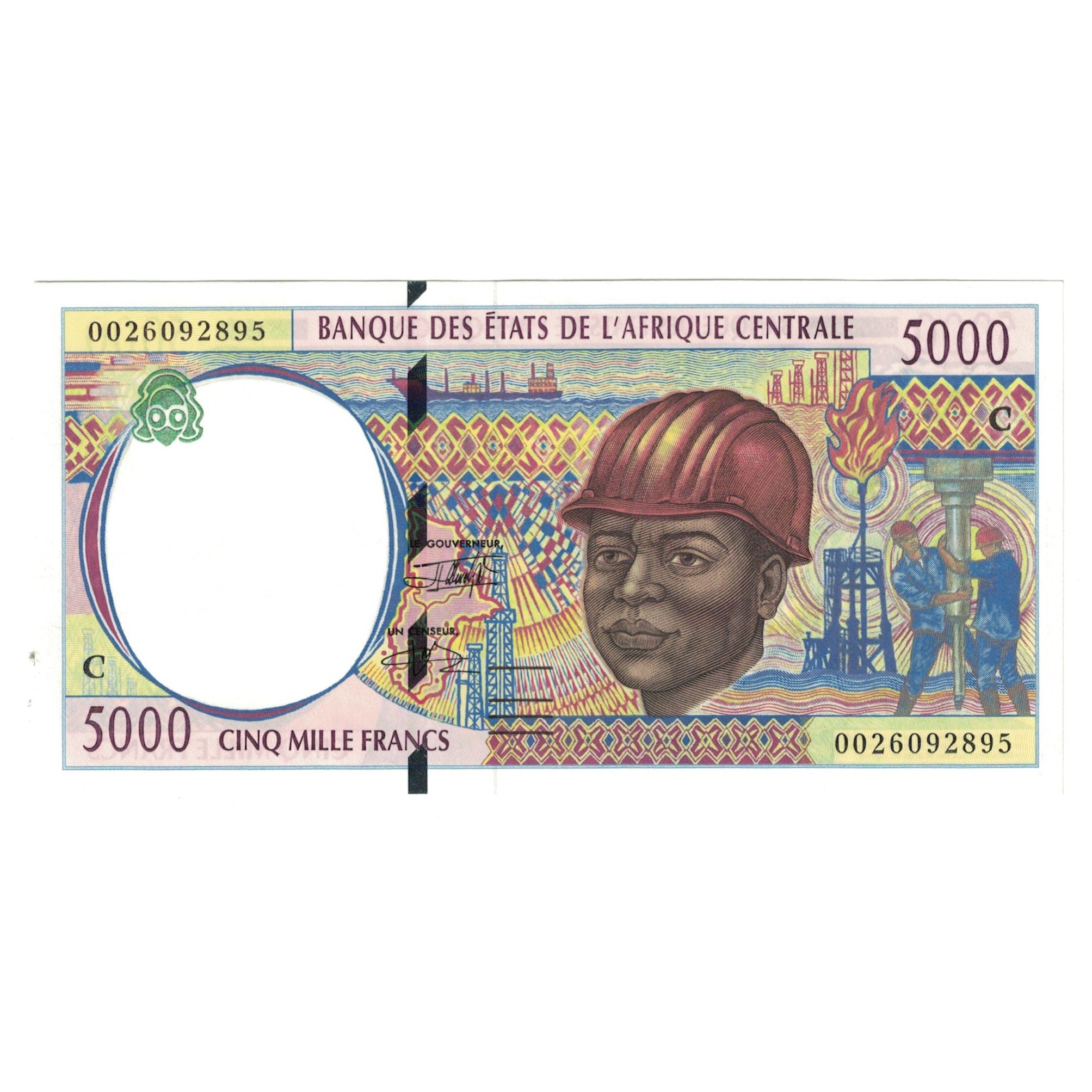 Billet, États de l'Afrique centrale, 5000 Francs, KM:609C, NEUF