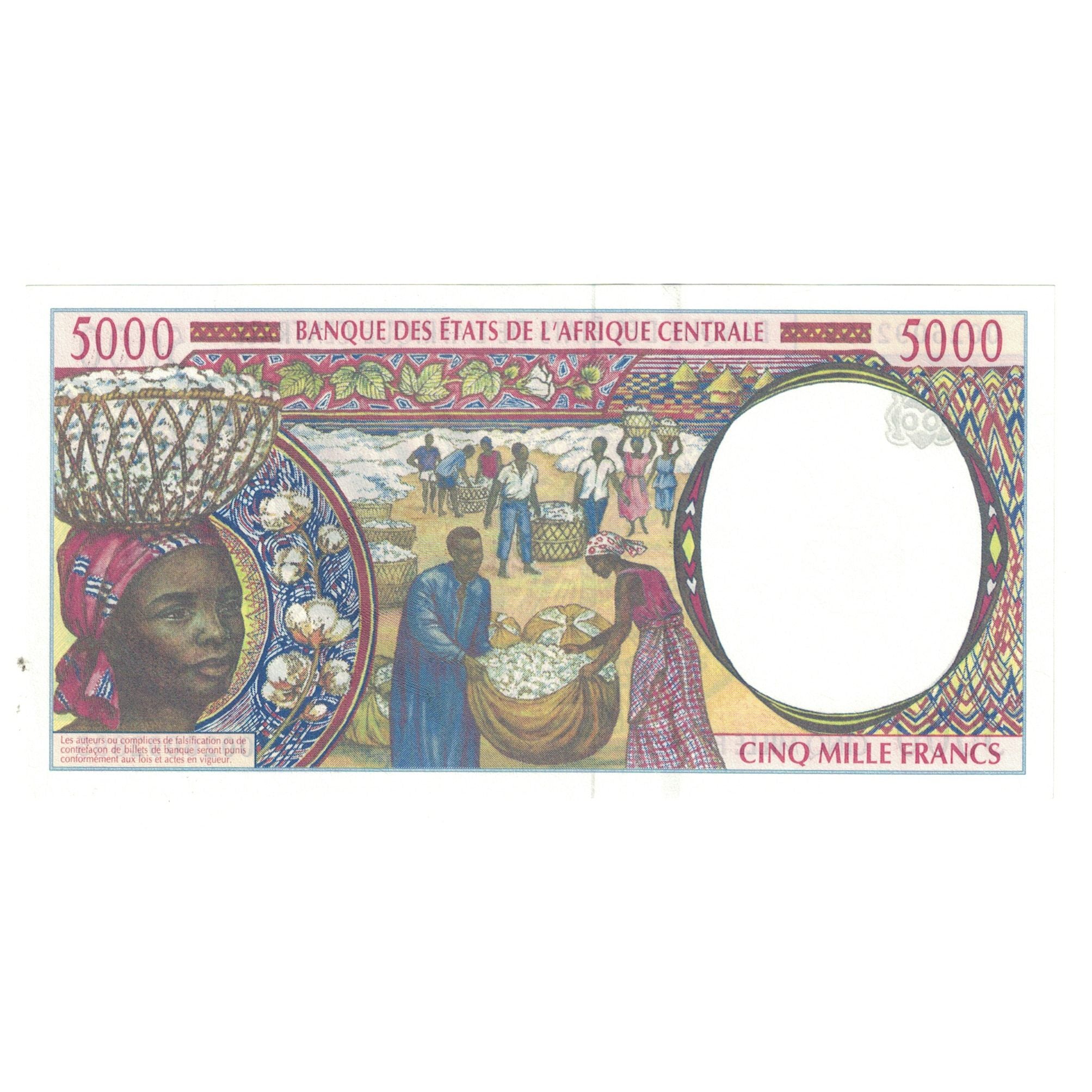 Billet, États de l'Afrique centrale, 5000 Francs, KM:609C, NEUF