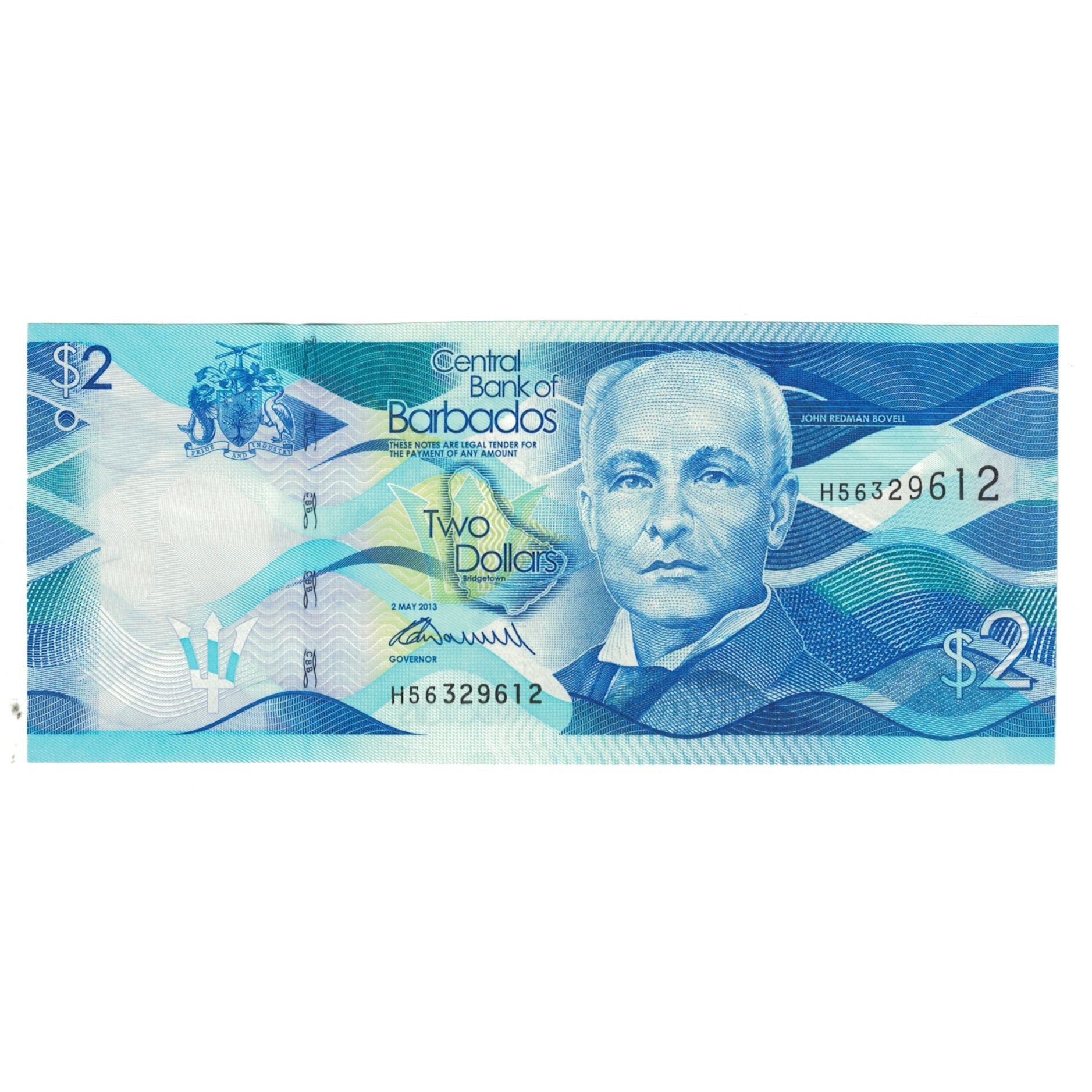 Banknote, Barbados, 2 Dollars, 2013, 2013-05-02, KM:73, UNC(65-70)