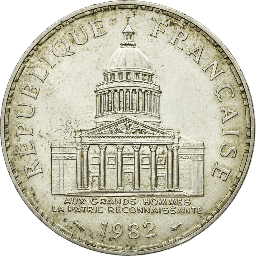 Coin, France, Panthéon, 100 Francs, 1982, Paris, AU(55-58), Silver, KM:951.1
