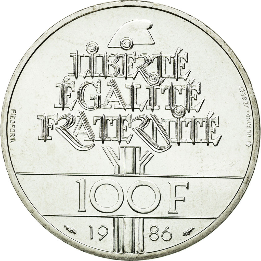 Coin, France, 100 Francs, 1986, AU(55-58), Silver, KM:P972, Gadoury:901p