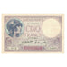 France, 5 Francs, Violet, 1923, Y.14457, SUP, Fayette:3.7, KM:72c