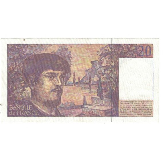 Frankrijk, 20 Francs, Debussy, 1995, U.047, SUP, Fayette:66ter.1, KM:151h