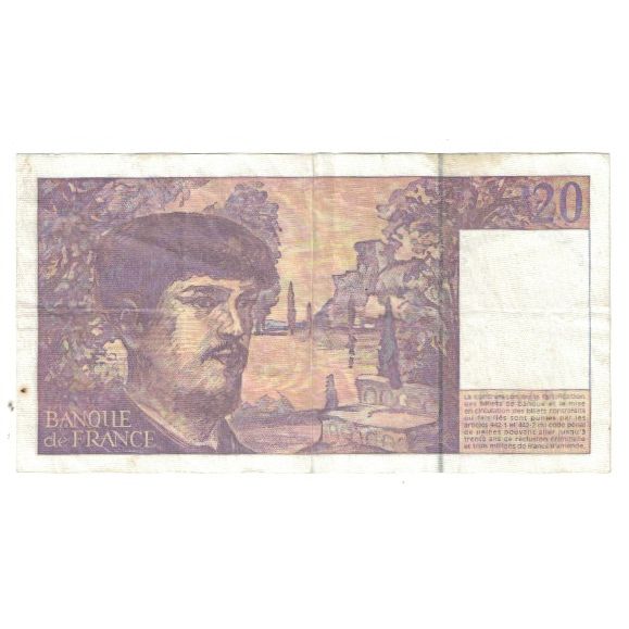 Francia, 20 Francs, Debussy, 1997, G.053, MBC, Fayette:66ter.2, KM:151i