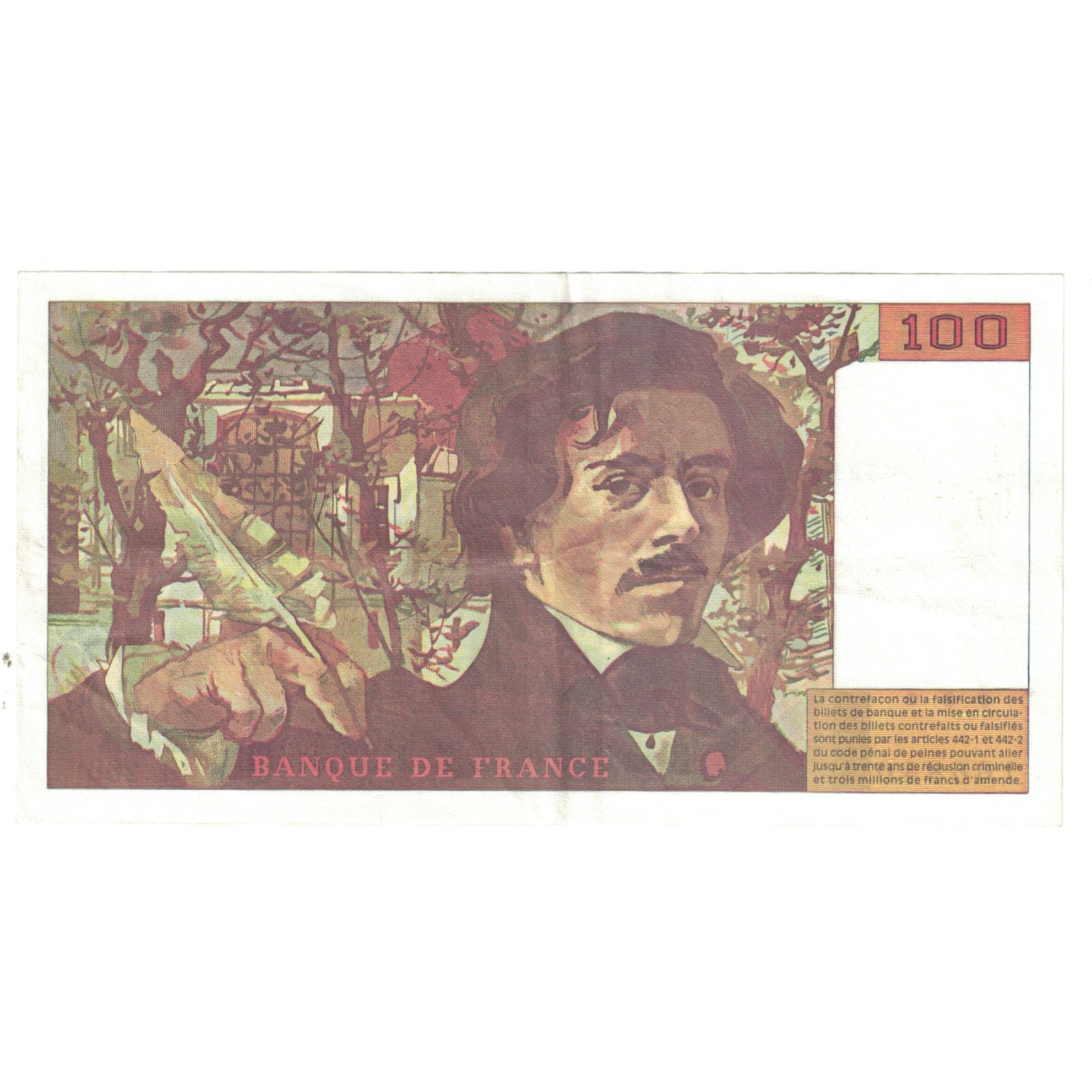 Francia, 100 Francs, Delacroix, 1994, L.266, SC, Fayette:69TER01B, KM:154h