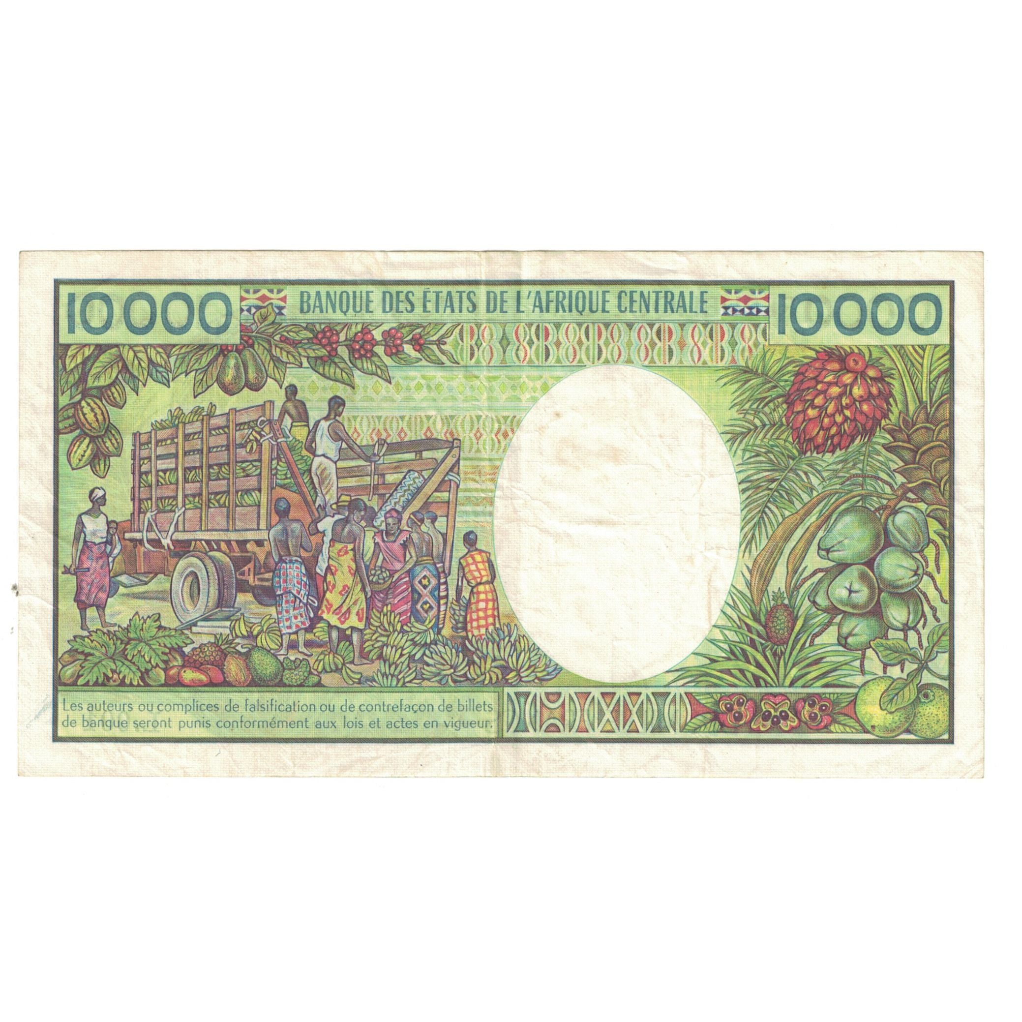 Banconote, Repubblica Centrafricana, 10,000 Francs, KM:13, BB