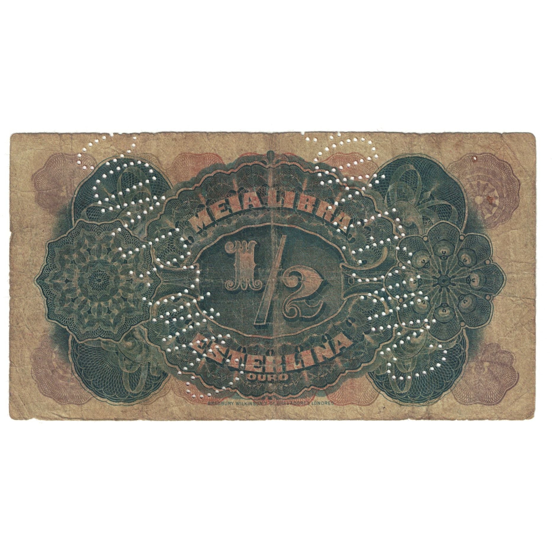Banknote, Mozambique, 1/2 Libra, 1919, 1919-09-15, KM:R5, VF(20-25)
