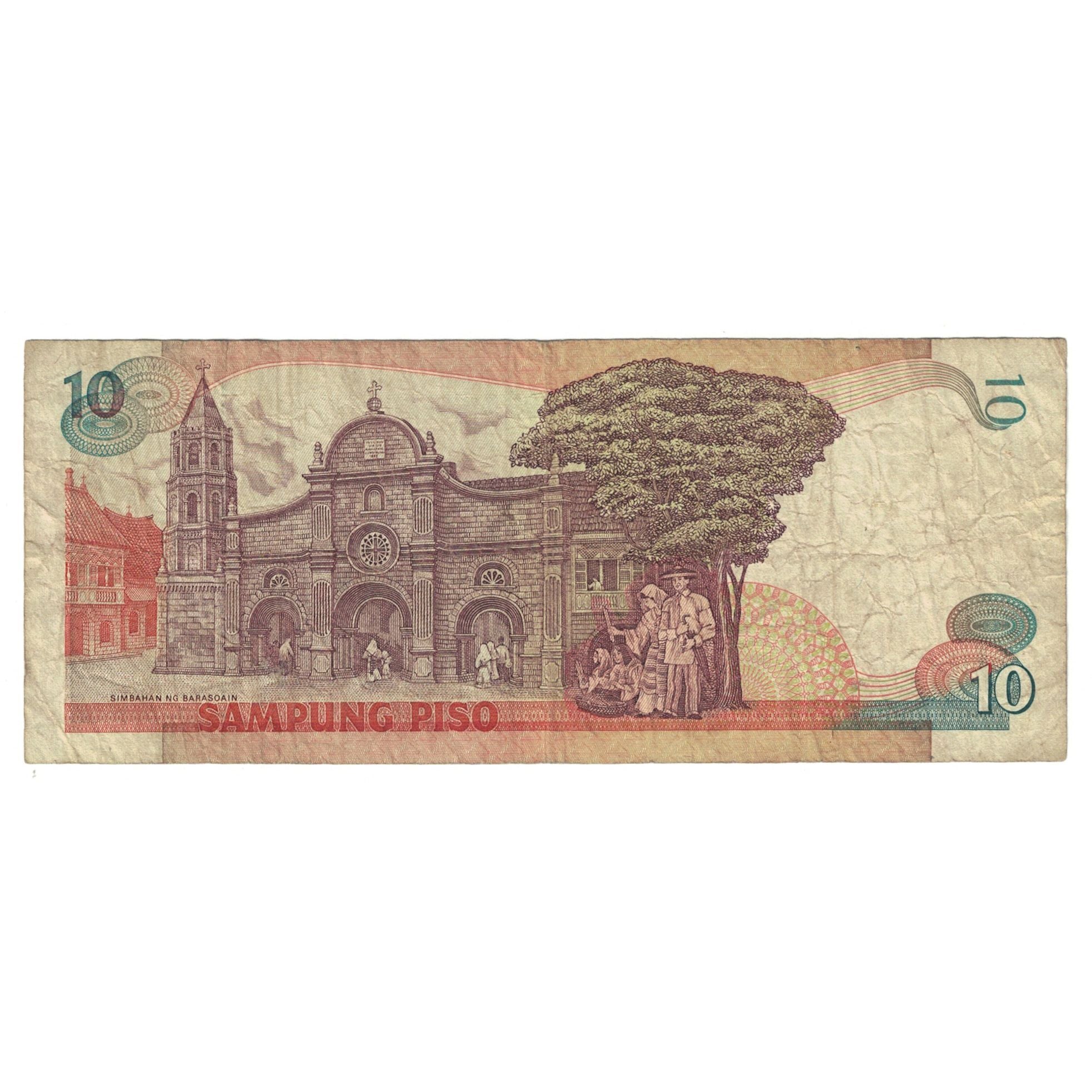 Nota, Filipinas, 10 Piso, KM:169b, VF(20-25)