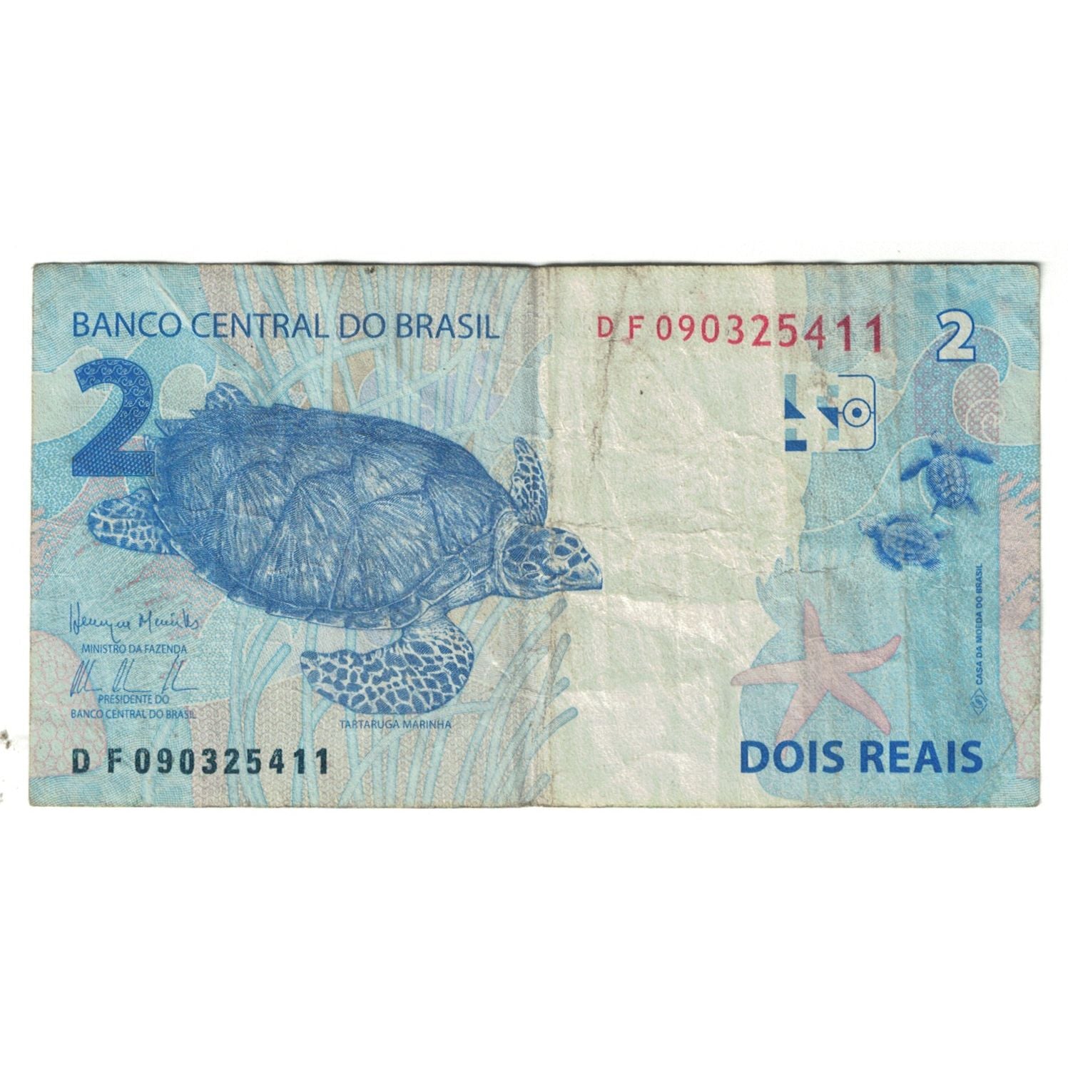 Banknote, Brazil, 2 Reais, 2010, KM:249c, VF(20-25)