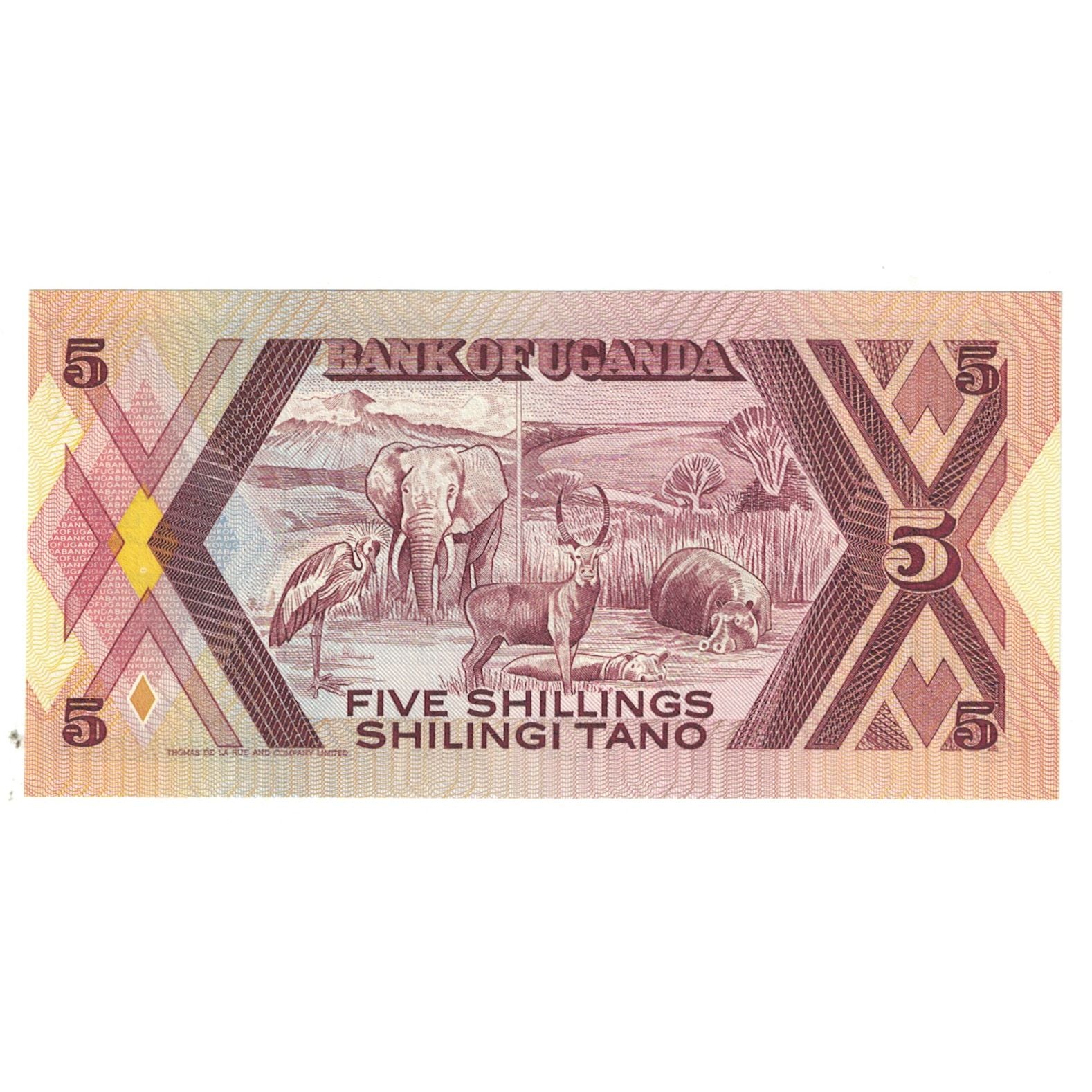 Banknote, Uganda, 5 Shillings, 1987, KM:15, UNC(65-70)