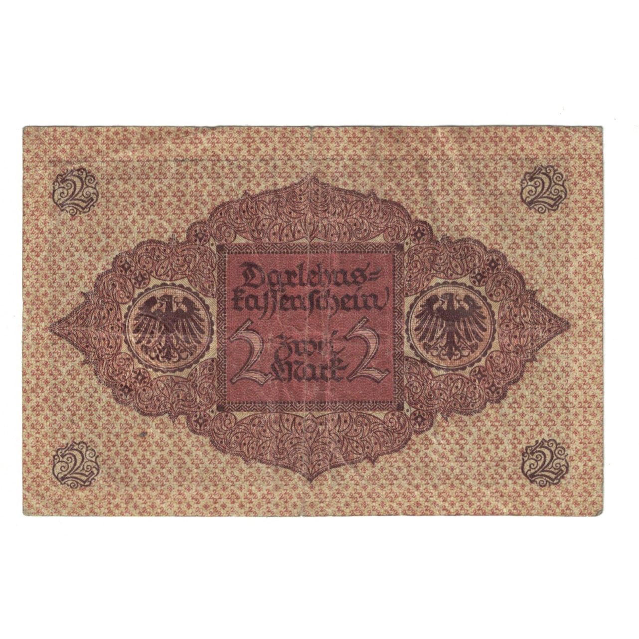 Geldschein, Deutschland, 2 Mark, KM:60, S