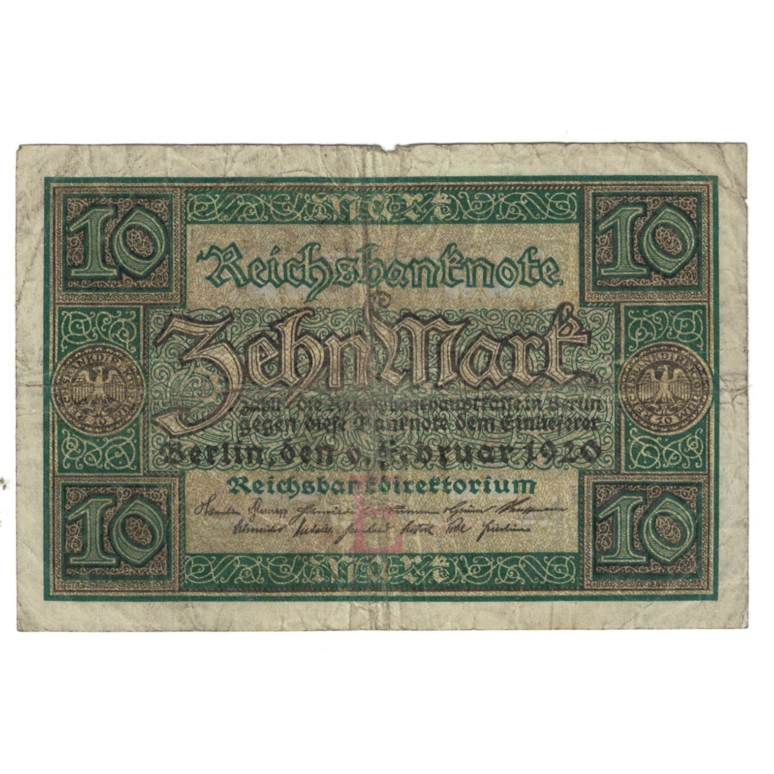 Geldschein, Deutschland, 10 Mark, KM:67a, S