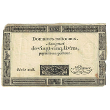 France, 25 Livres, 1793, SERIE 2128, TB+, KM:A71