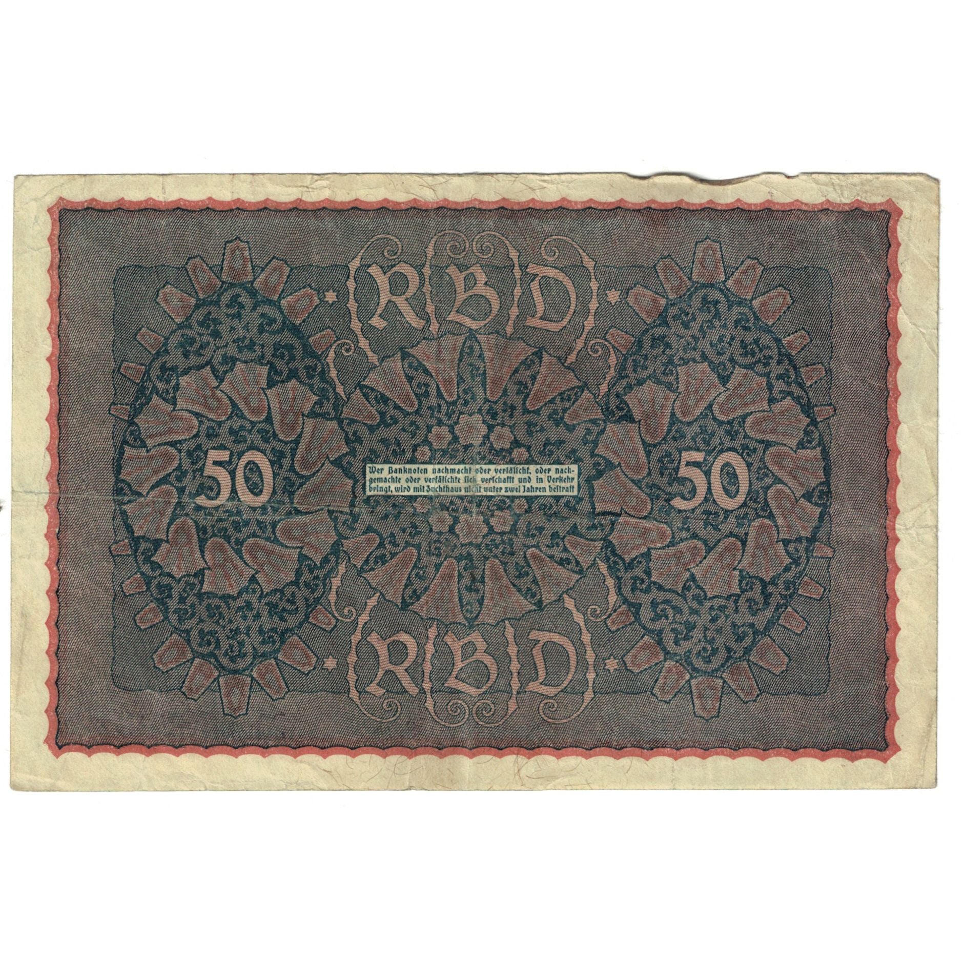 Geldschein, Deutschland, 50 Mark, 1919, 1919-06-24, KM:66, S+