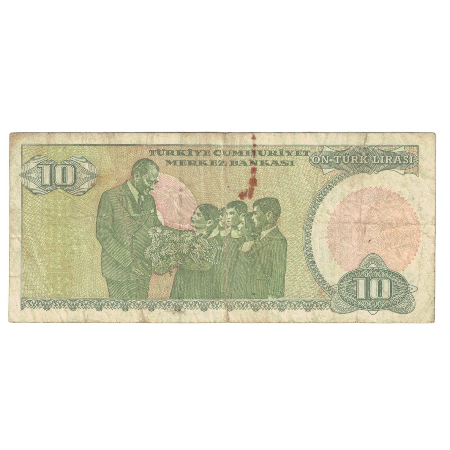 Banknote, Turkey, 10 Lira, KM:192, VF(20-25)