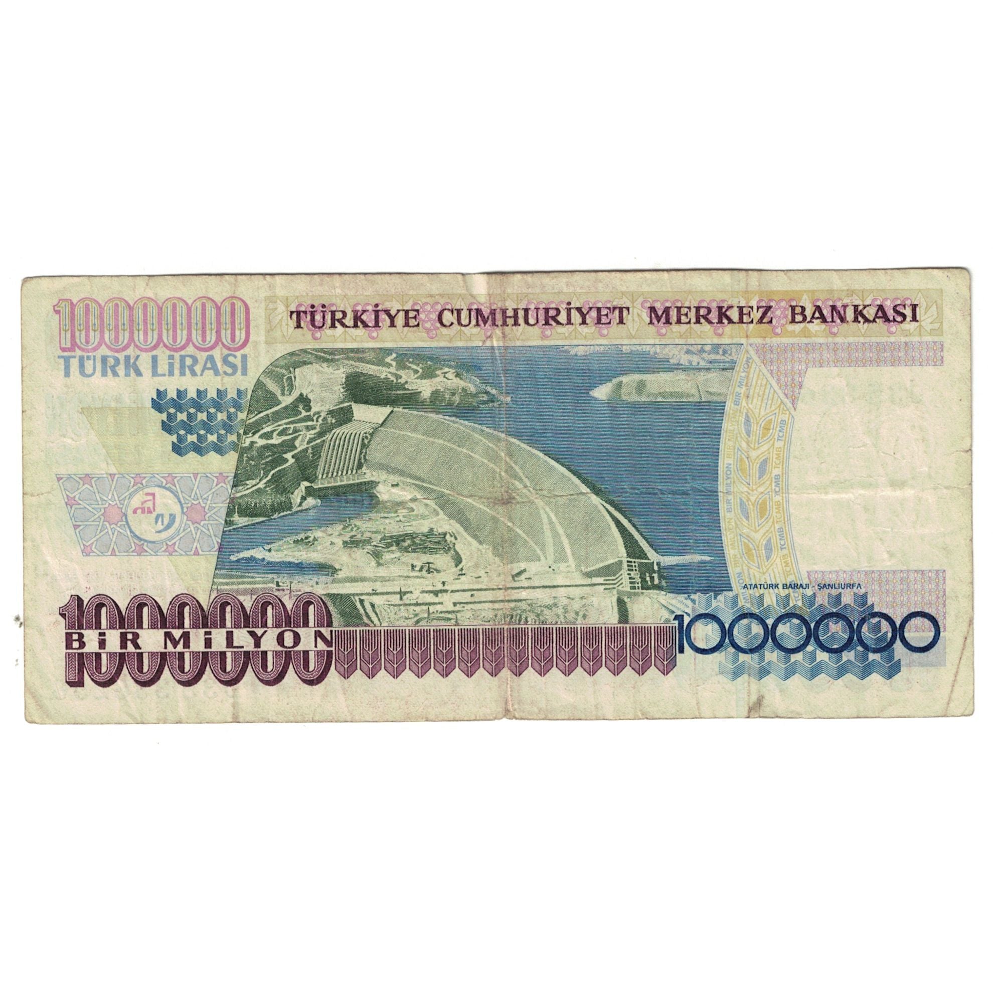 Geldschein, Türkei, 1,000,000 Lira, KM:213, S