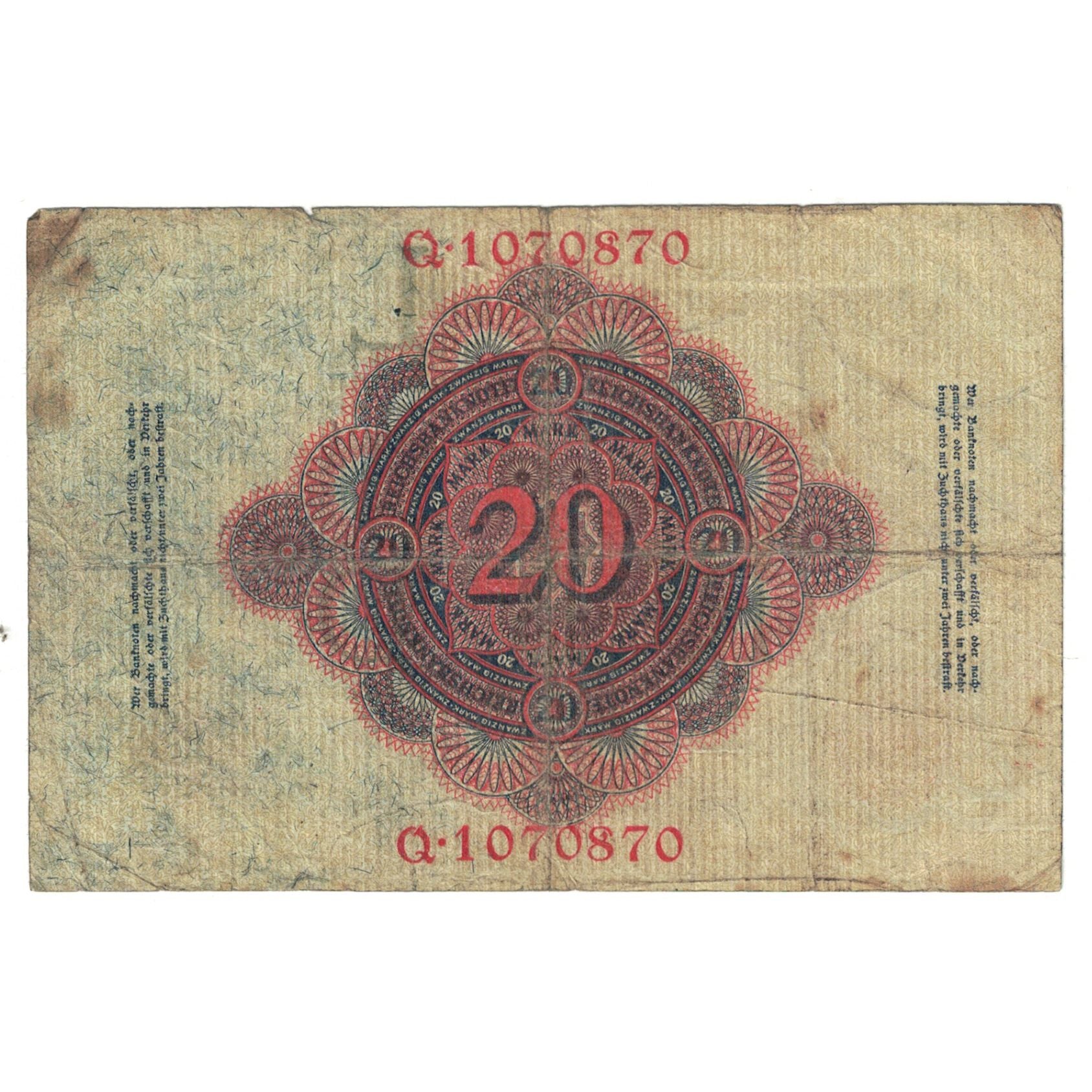 Geldschein, Deutschland, 20 Mark, 1914, 1914-02-19, KM:31, S