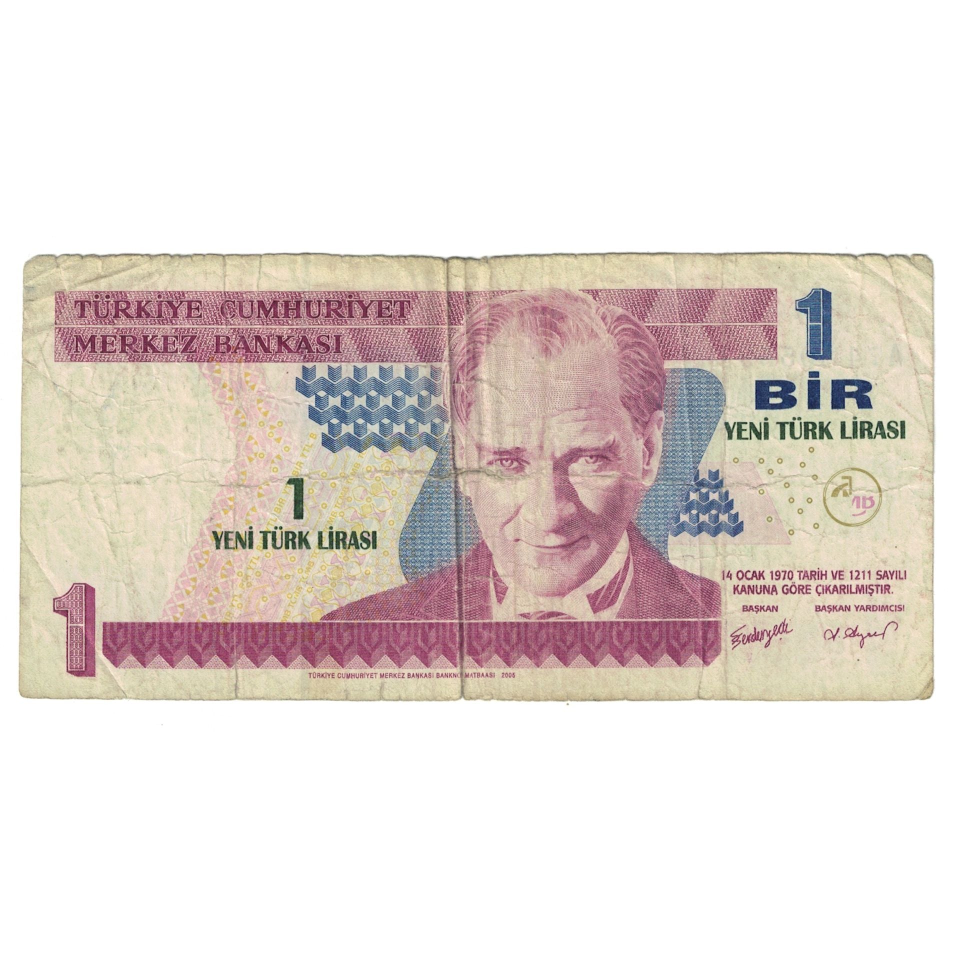 Banknote, Turkey, 1 New Lira, 2005, KM:216, F(12-15)