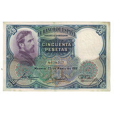 Billete, 50 Pesetas, 1931, España, 1931-04-25, KM:82, MBC