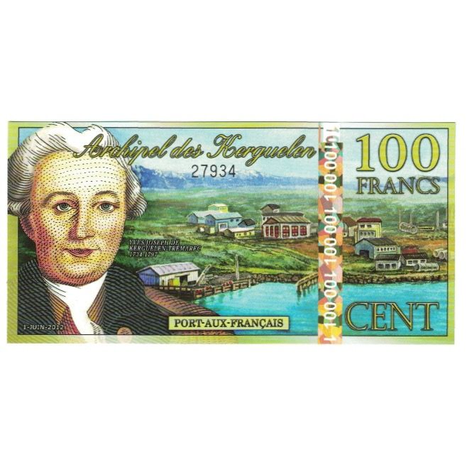 France, 100 Francs, 2012, A.49, FANTASY BANKNOTE KERGUELEN CHARCOT, UNC(65-70)