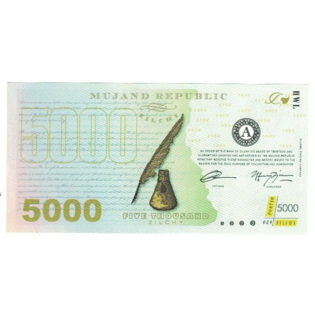 Billete, 2013, Comprobantes privados / no oficiales, FANTASY BANKNOTE 5000