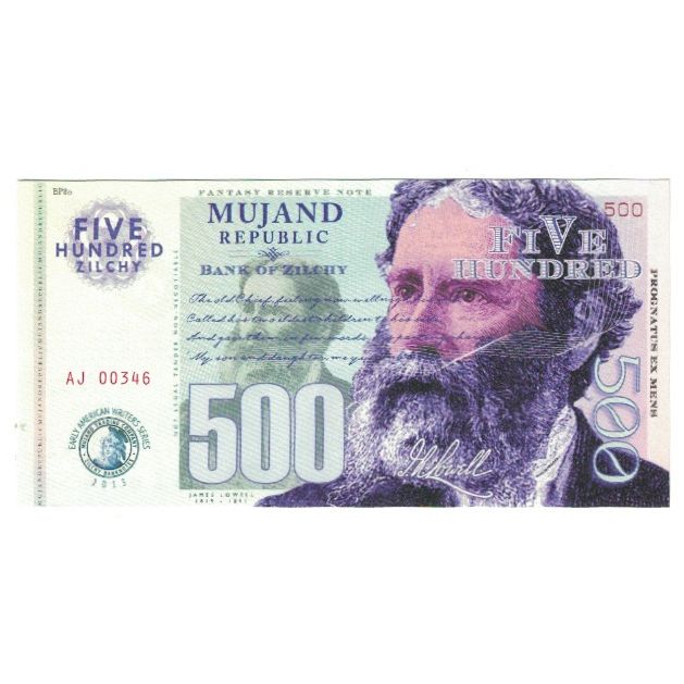 Banknote, Private proofs / unofficial, 2013, FANTASY BANKNOTE 500 ZILCHY MUJAND