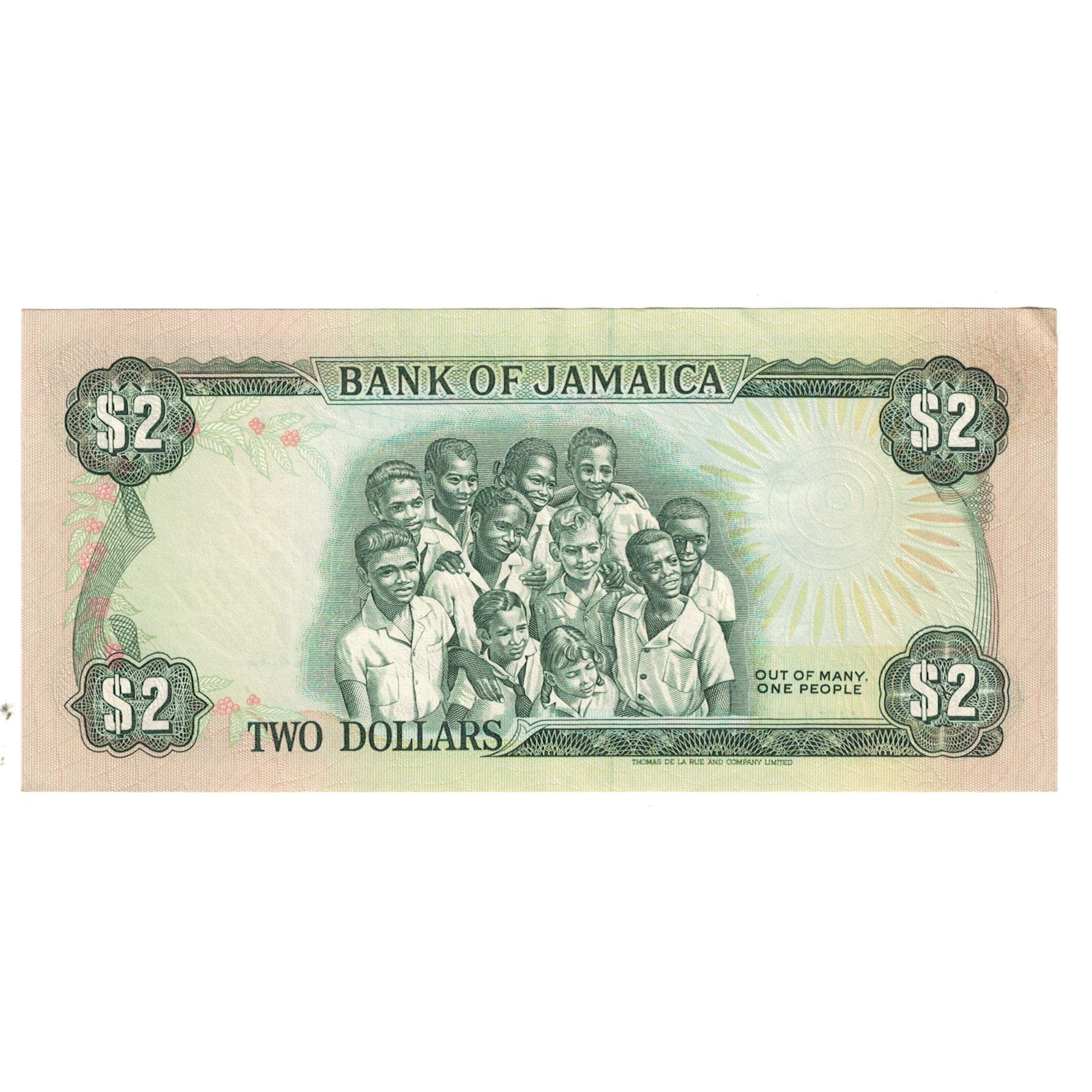 Biljet, Jamaica, 2 Dollars, 1992, 1992-02-01, KM:69d, SUP