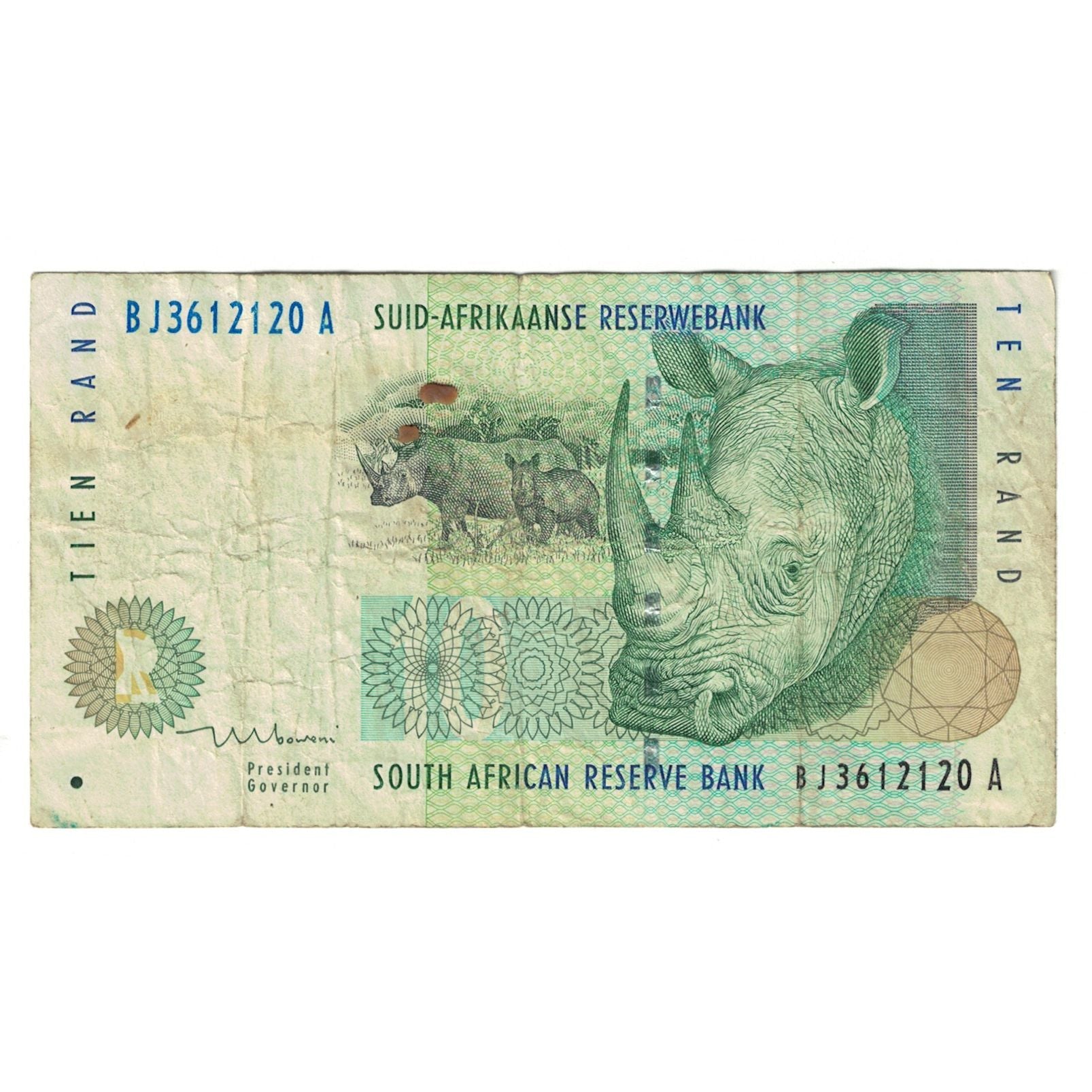 Banknote, South Africa, 10 Rand, KM:128a, VF(20-25)
