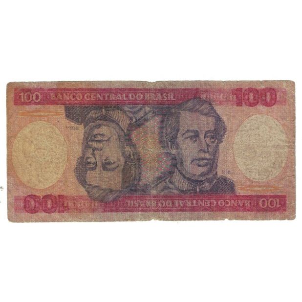 Banknote, Brazil, 100 Cruzeiros, KM:198b, VF(20-25)