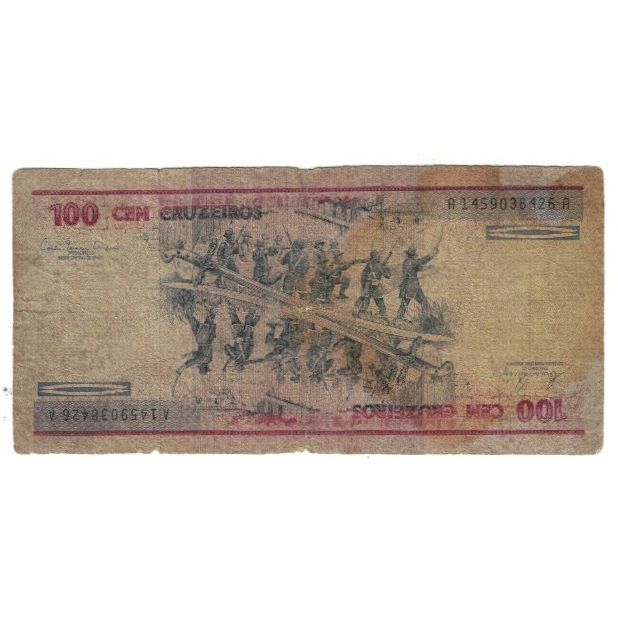 Banknote, Brazil, 100 Cruzeiros, KM:198b, VF(20-25)