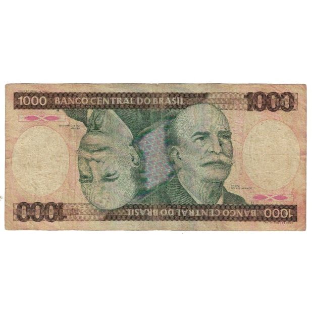 Billete, 1000 Cruzeiros, Brasil, KM:201a, MBC