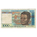 Banknote, Madagascar, 1000 Francs = 200 Ariary, KM:76a, VF(30-35)