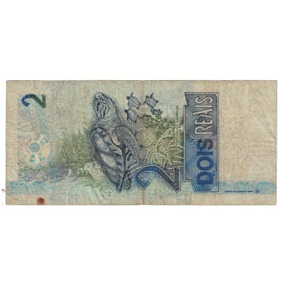 Billete, 2 Reais, Brasil, KM:249b, BC