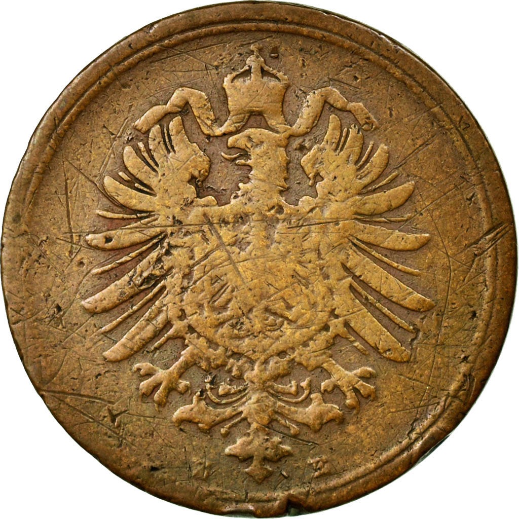 Coin, GERMANY - EMPIRE, Wilhelm I, Pfennig, 1886, Dresden, VF(30-35), Copper