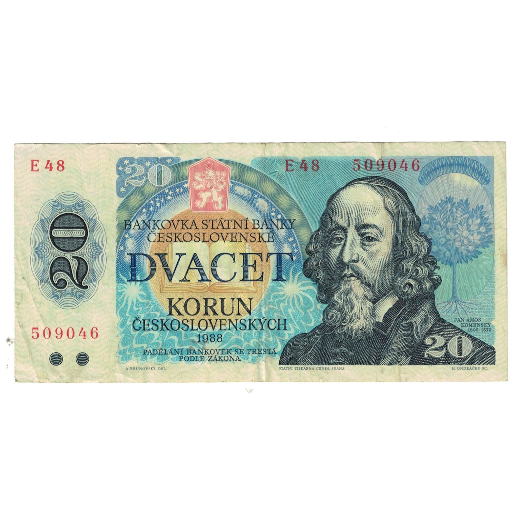 Banknote, Czechoslovakia, 20 Korun, 1988, KM:95, VF(20-25)