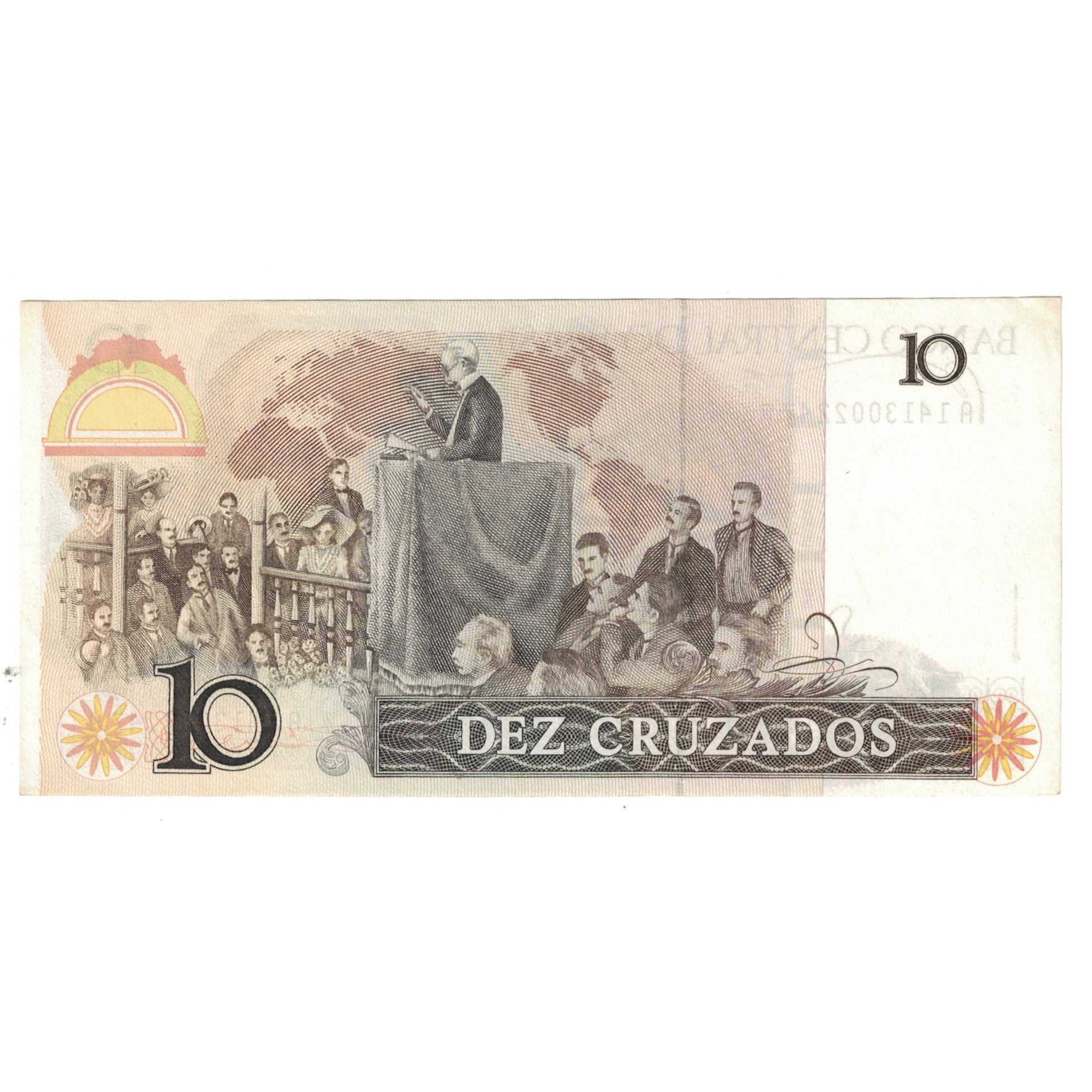 Banknote, Brazil, 10 Cruzados, KM:209a, EF(40-45)