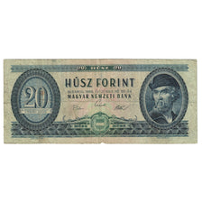 Banknote, Hungary, 20 Forint, 1969, 1969-06-30, KM:169g, VF(20-25)